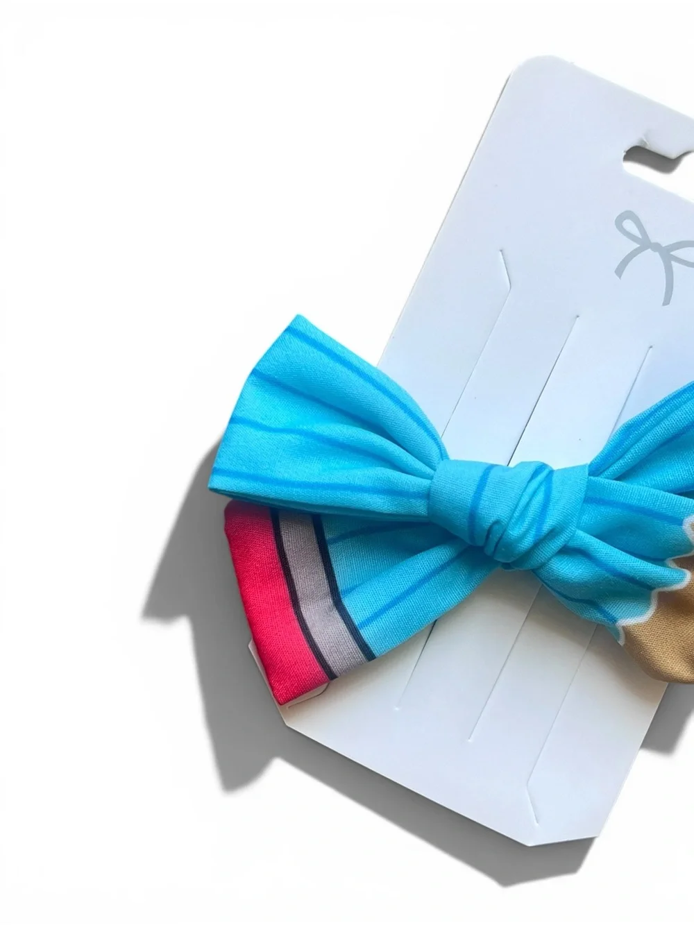 Handmade Blue Pencil Hair Bow Clip Back to School Boutique Hair Accessory NWT